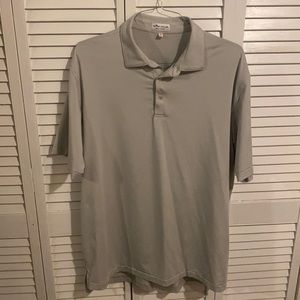 Gray & White Stripe Peter Millar “Summer Comfort” Polo